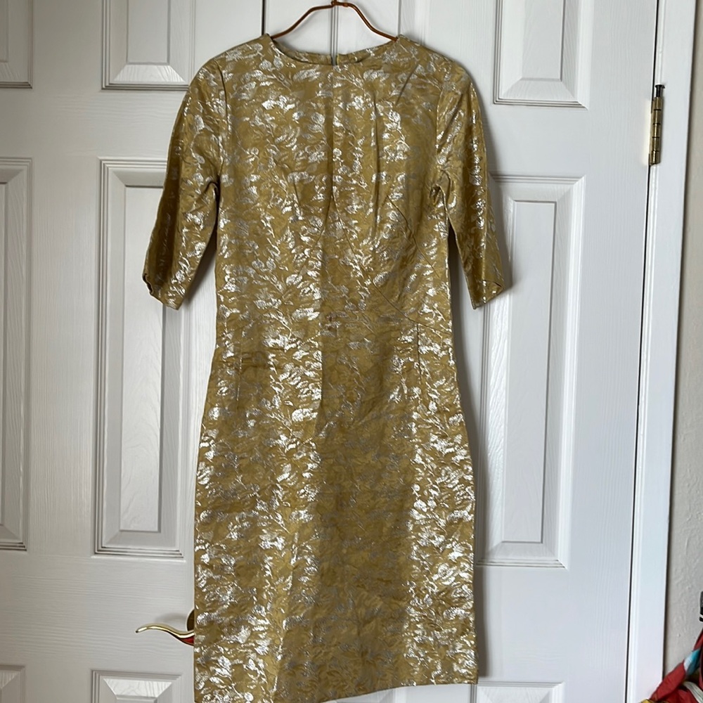 Vintage jacquard wiggle dress